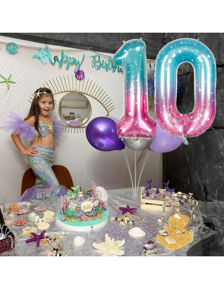 Globo de Número 0 Sirena Isndare 101,6 cm Estrellado