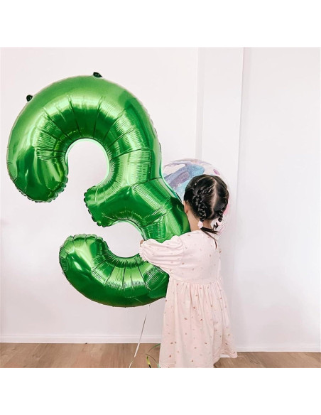 Globo de Número 3 Verde Esmeralda 101,6 cm para Fiesta
