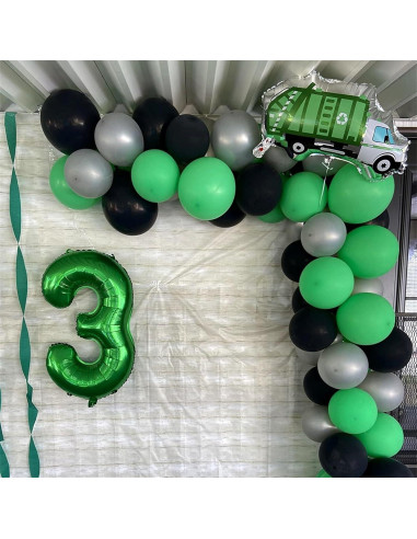 Globo de Número 3 Verde Esmeralda 101,6 cm para Fiesta