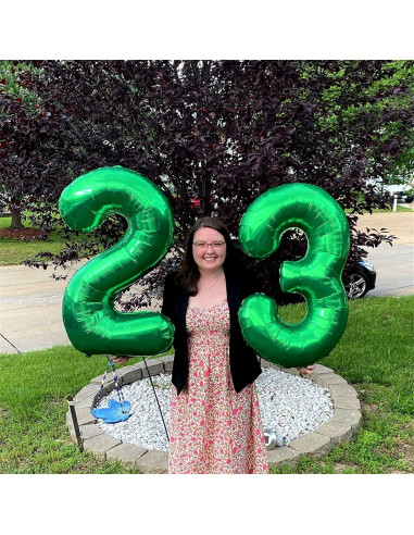 Globo de Número 3 Verde Esmeralda 101,6 cm para Fiesta