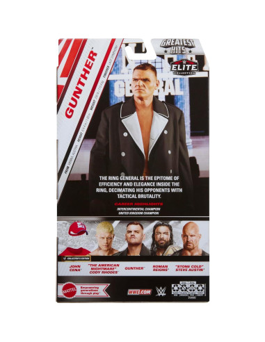 Figura de acción WWE Elite Greatest Hits 8 Gunther Mattel