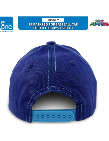 Gorra de béisbol PJ Masks 3D para niños 4-7 años azul