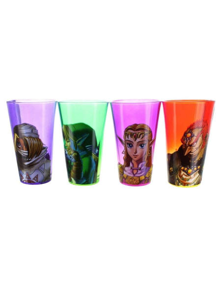 Set de 4 Vasos de Vidrio The Legend of Zelda 0.47L