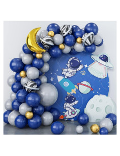 Kit de Arco de Globos Isndare Astronauta 75 Piezas