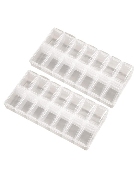 Organizador de Pastillas Halyuhn 2 Piezas 7 Días Transparente