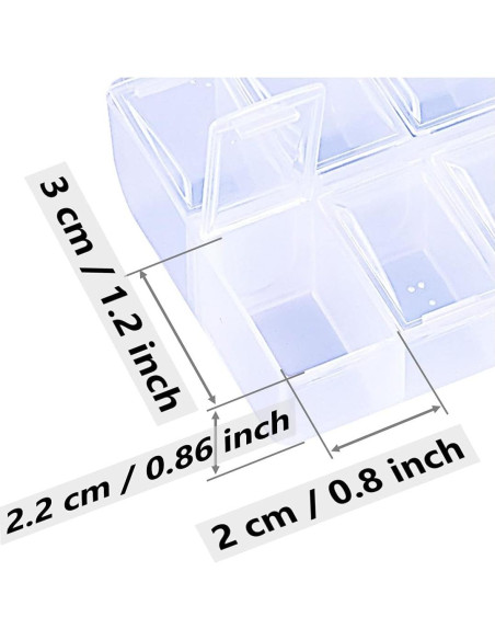 Organizador de Pastillas Halyuhn 2 Piezas 7 Días Transparente