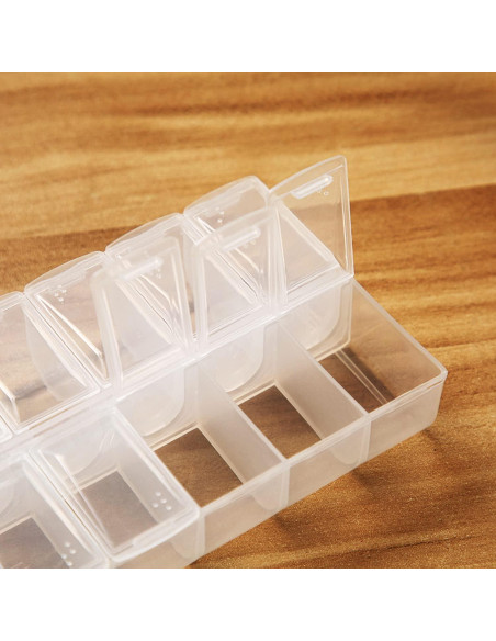 Organizador de Pastillas Halyuhn 2 Piezas 7 Días Transparente