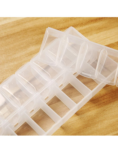 Organizador de Pastillas Halyuhn 2 Piezas 7 Días Transparente