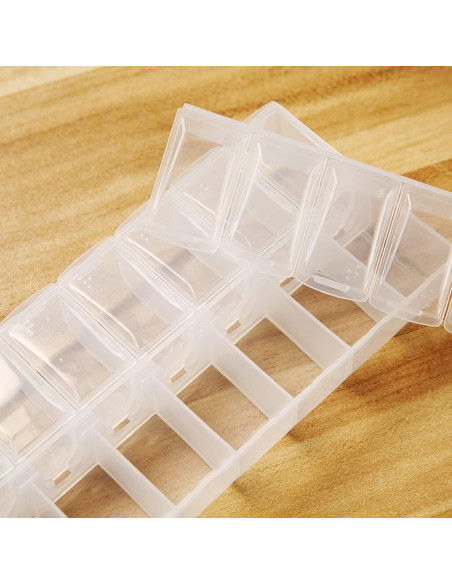 Organizador de Pastillas Halyuhn 2 Piezas 7 Días Transparente