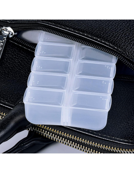 Organizador de Pastillas Halyuhn 2 Piezas 7 Días Transparente