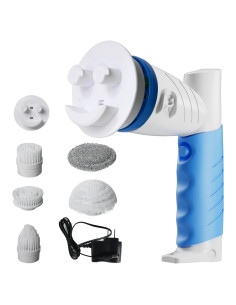 Cepillo Eléctrico de Limpieza RIMAY con 6 Cabezas Reemplazables