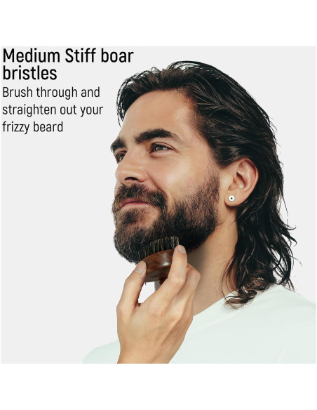 Cepillo de Barba de Viaje BFWood - Cerdas de Jabalí Natural