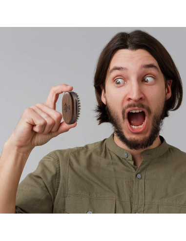 Cepillo de Barba de Viaje BFWood - Cerdas de Jabalí Natural