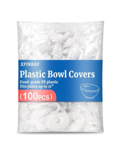 100 Cubiertas de Tazón de Plástico Reutilizables XPINBAO 28 cm