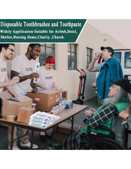 Cepillos de dientes desechables Xuezoioy con pasta - 60 unidades