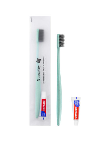 Cepillos de dientes desechables Xuezoioy con pasta - 60 unidades