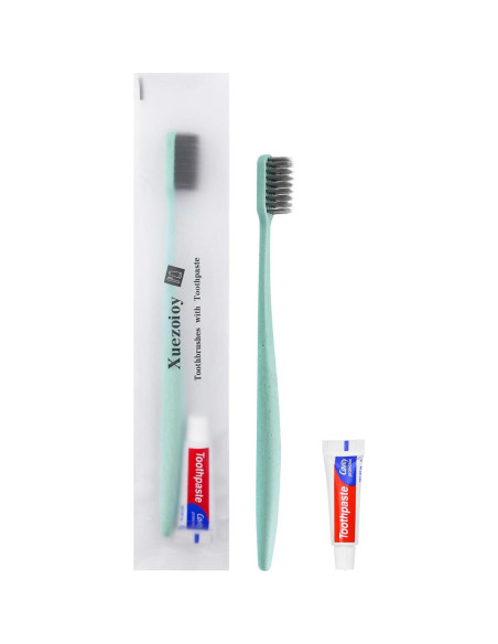 Cepillos de dientes desechables Xuezoioy con pasta - 60 unidades