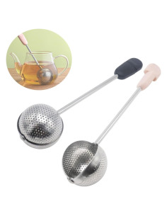 Infusores de Té de Acero Inoxidable Joyangy - 2 Piezas Rosa y Negro