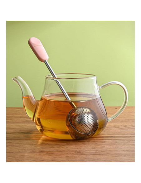 Infusores de Té de Acero Inoxidable Joyangy - 2 Piezas Rosa y Negro