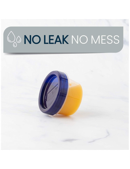 Contenedores Deli Plasticpro 113ml con Tapa Azul - 6 Piezas