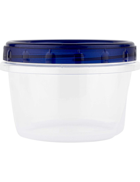 Contenedores Deli Plasticpro 113ml con Tapa Azul - 6 Piezas