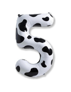 Globo de Número 5 Estampado de Vaca 101,6 cm Isndare