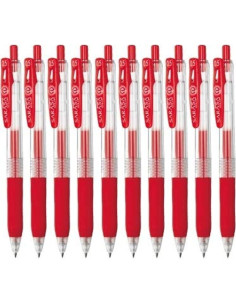 Bolígrafo de Gel Retráctil Zebra Sarasa Clip 0.5mm Rojo - Paquete de 10 2