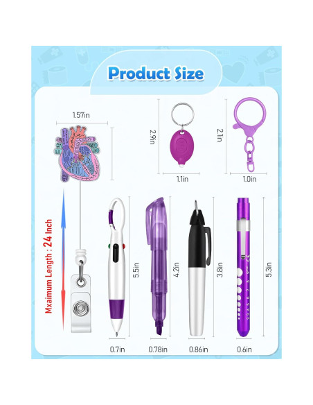 Conjunto de bolígrafos para enfermeras Plifal - 4 piezas