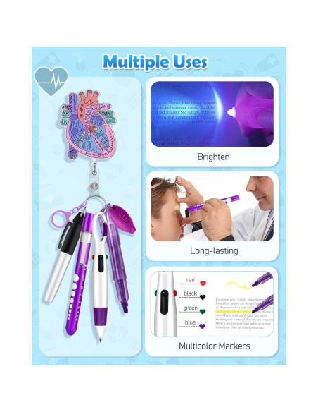 Conjunto de bolígrafos para enfermeras Plifal - 4 piezas