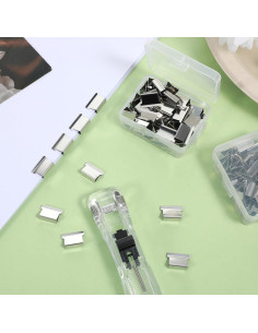 100 Clips de Carpeta Pequeños QfwdfcTrenz Acero Inoxidable 2