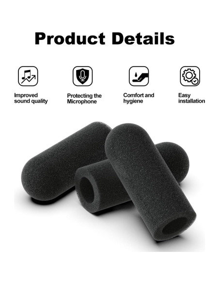 Reemplazo Paraviento Micrófono David Clark M7A H10 3 Pack