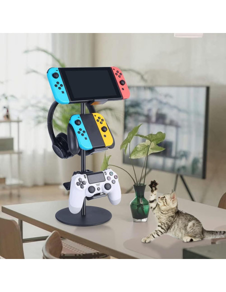 Soporte Multi Ajustable para Controladores y Auriculares KELJUN Negro