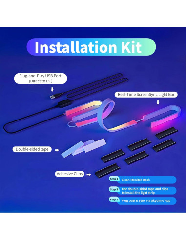 Tira de Retroiluminación LED para Monitor 27" Wacuaao HN-202-10