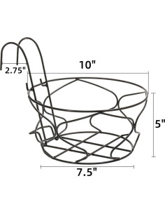 Paquete de 3 Macetas Colgantes Redondas Noamus 25.4cm Negro 2