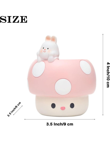 Maceta de Hongo Rosa EOBTAIN de Resina 10 cm para Plantas