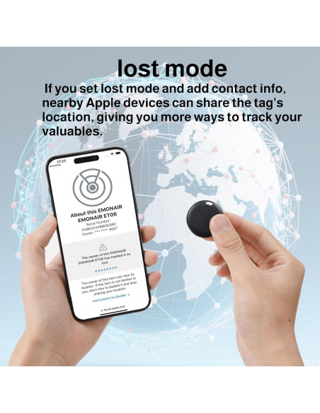 Etiquetas Air Tracker EMONAIR Dot - Rastreador Bluetooth iOS