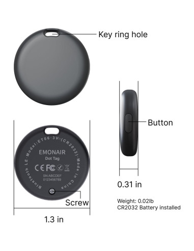 Etiquetas Air Tracker EMONAIR Dot - Rastreador Bluetooth iOS