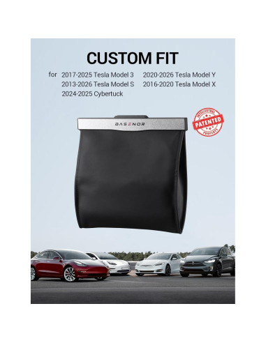 Basurero BASENOR para Tesla Model Y/3/S/X/Cybertruck 2017-2026