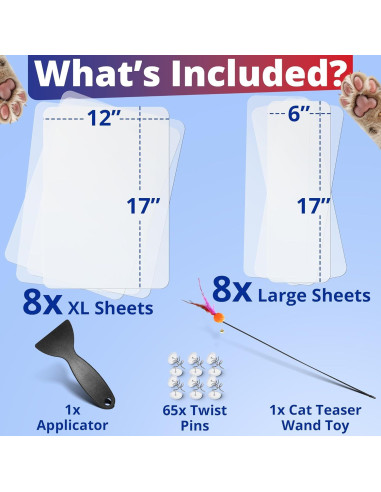 Protector de Muebles Anti Rasguños BlueDots 16 Hojas XL