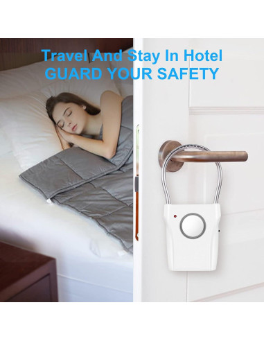 Alarma de Manija de Puerta JIANBOLAND 120dB Seguridad Vibración