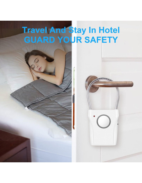 Alarma de Manija de Puerta JIANBOLAND 120dB Seguridad Vibración