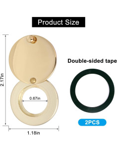 Cubierta de Mirilla TOYMIS Dorada con Cinta Doble Cara 2