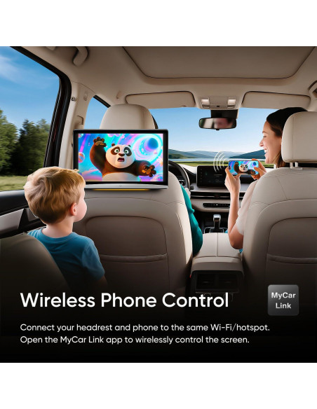 Monitor de respaldo AINAVIGO 14" Android 13 2+32GB WiFi