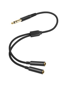 Cable Divisor Estéreo 1FT Lrbners 6.35mm Macho a Doble Hembra