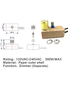 Interruptor Regulador de Luz LED Zing Ear ZE-03 300W 2