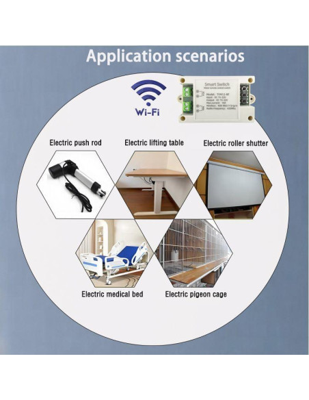Controlador de Motor DC WiFi/Bluetooth Yitouniu 10A 7-32V