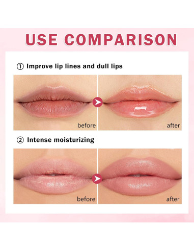 Bálsamo Labial Hidratante LZXLUKGIR 4PCS Miel Fresa Coco Sandía