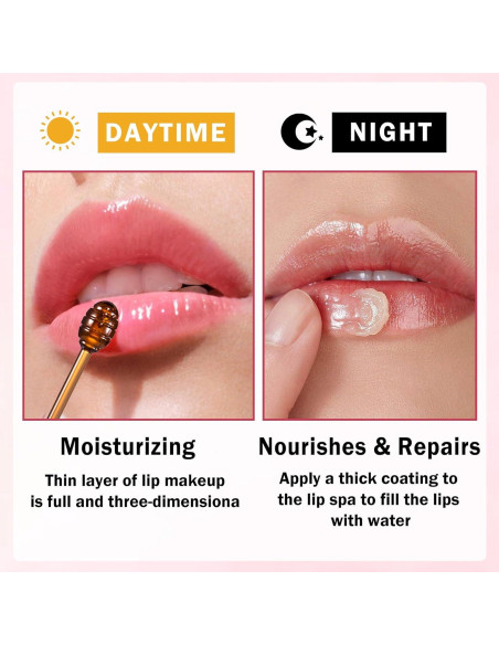 Bálsamo Labial Hidratante LZXLUKGIR 4PCS Miel Fresa Coco Sandía