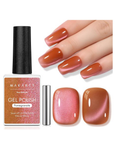 Esmalte de Uñas Gel Ojo de Gato Makartt 10ml Rojo Granada