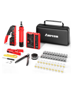 Kit de Herramientas de Crimpado Ethernet AMPCOM 10 en 1 RJ45